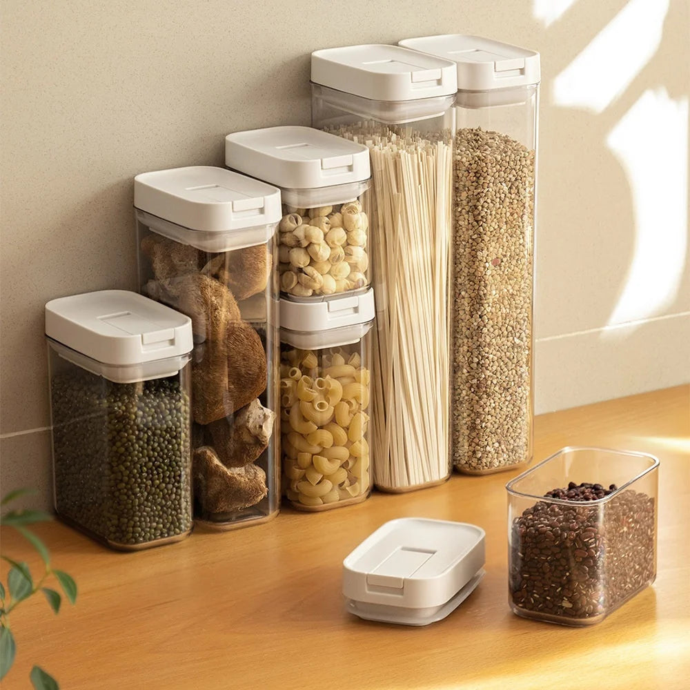 Sealed Grain Storage Jar with Scale Airtight Kitchen Food Container Secondary image