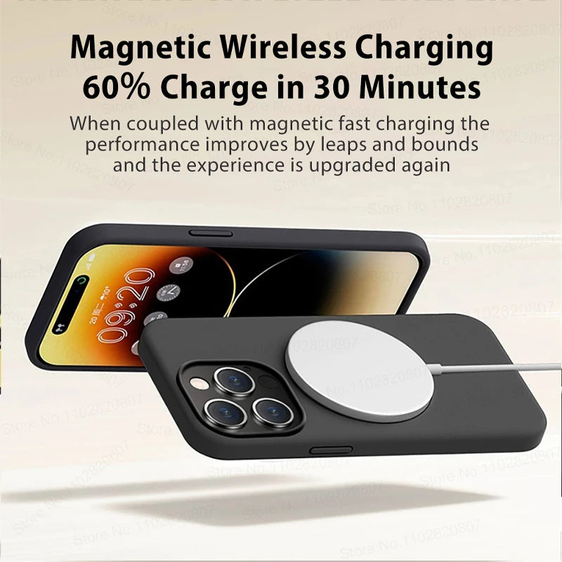 MagSafe Magnetic Silicone Case for iPhone 11 12 13 14 15 Pro Max