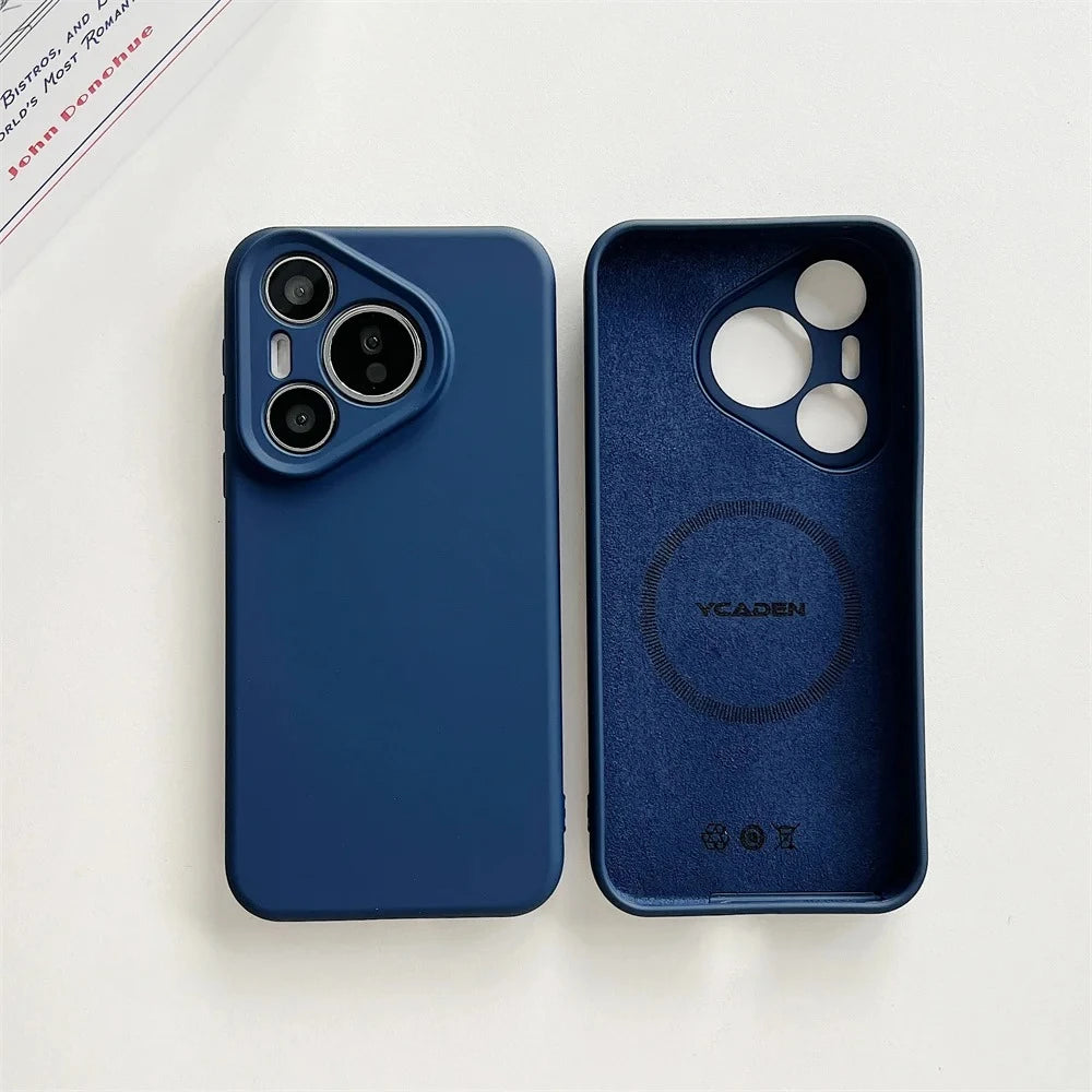 Luxury MagSafe Liquid Silicone Case for Huawei Pura 80 Pro & 80 Ultra