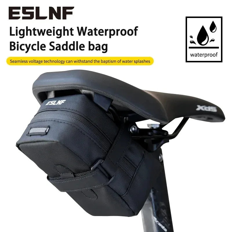 ESLNF Bicycle Bag Large Capacity Tail Rear Cycling Rear Seat Waterproof Saddle Bag MTB Road Bicycle Storage Bag Bike Accessories Main image