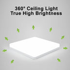 Square LED Ceiling Light for Bedroom, Kitchen & Bathroom