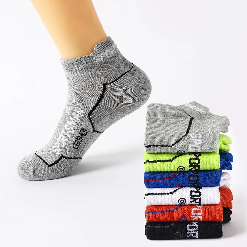 6 Pairs Men Sports Socks Breathable Mesh Running Basketball Socks