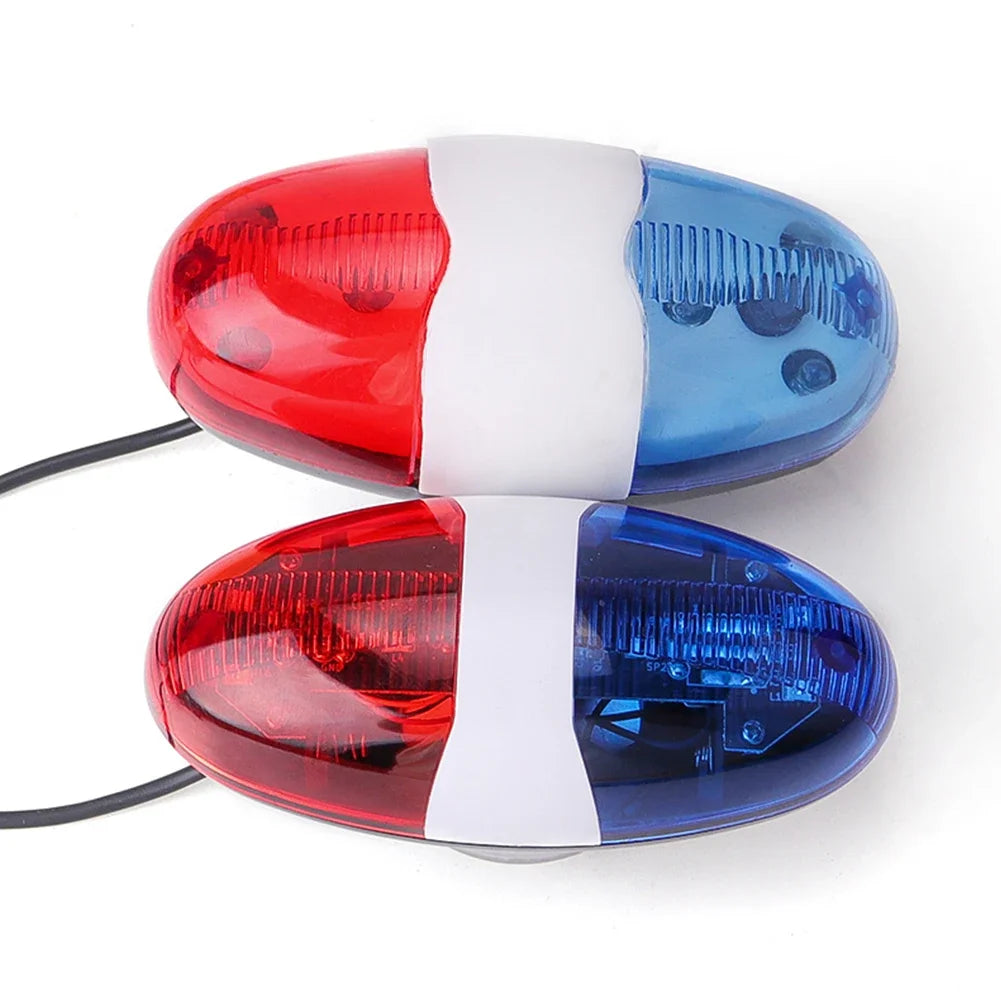 LED Bicycle Bell Horn 6 LED Bike Light with 4 Sound Modes