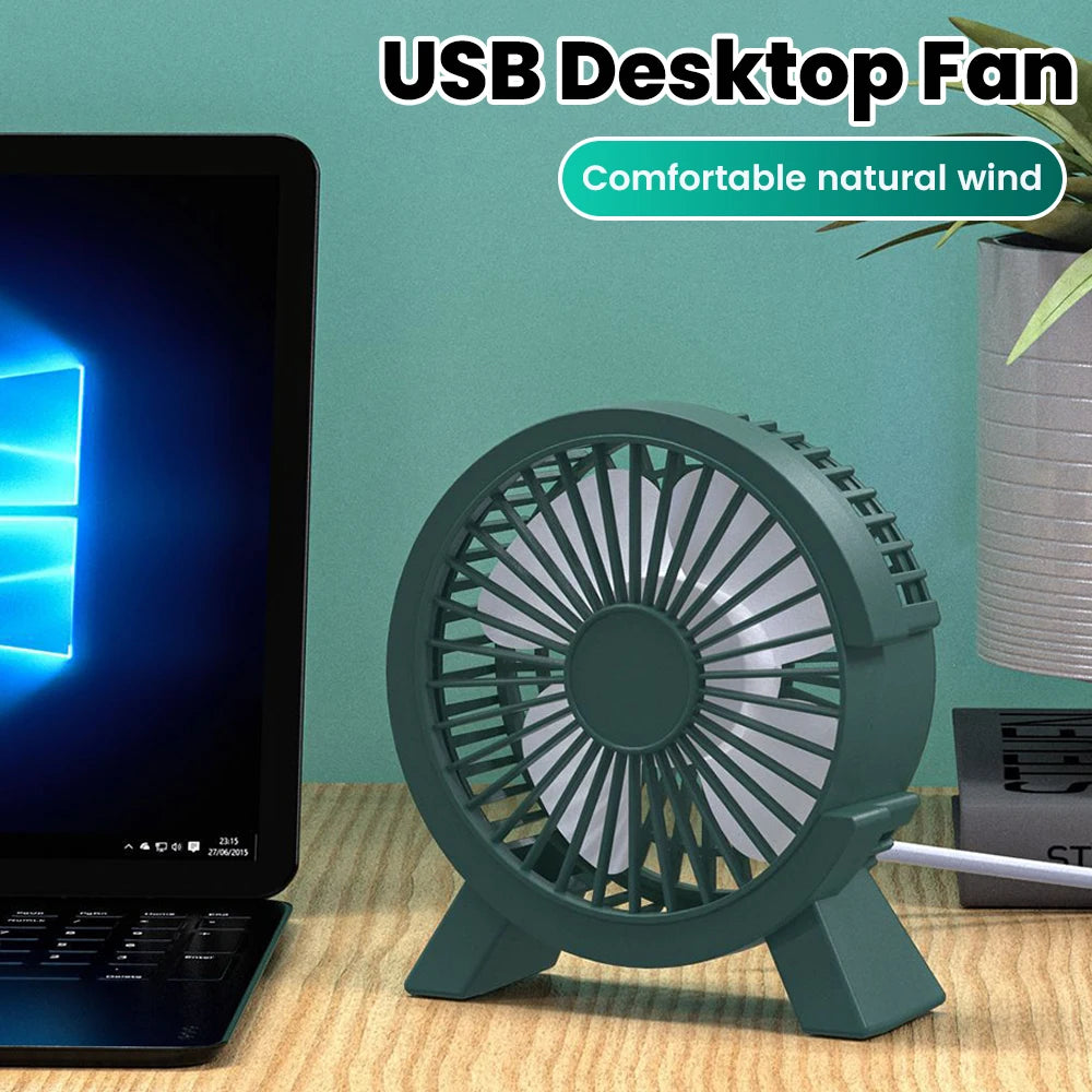 Mini USB Rechargeable Table Fan Portable Desk Fan Secondary image