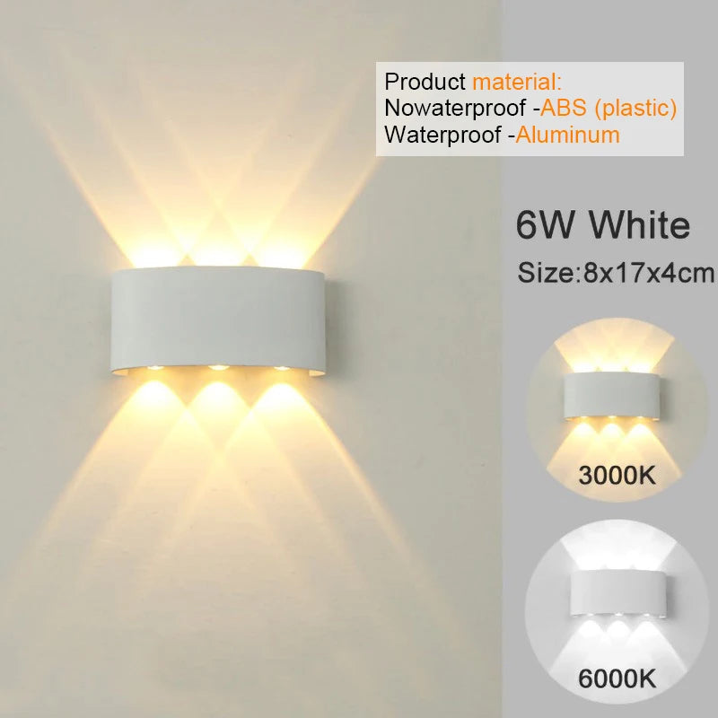 Modern LED Wall Sconce Up Down Indoor Outdoor Light