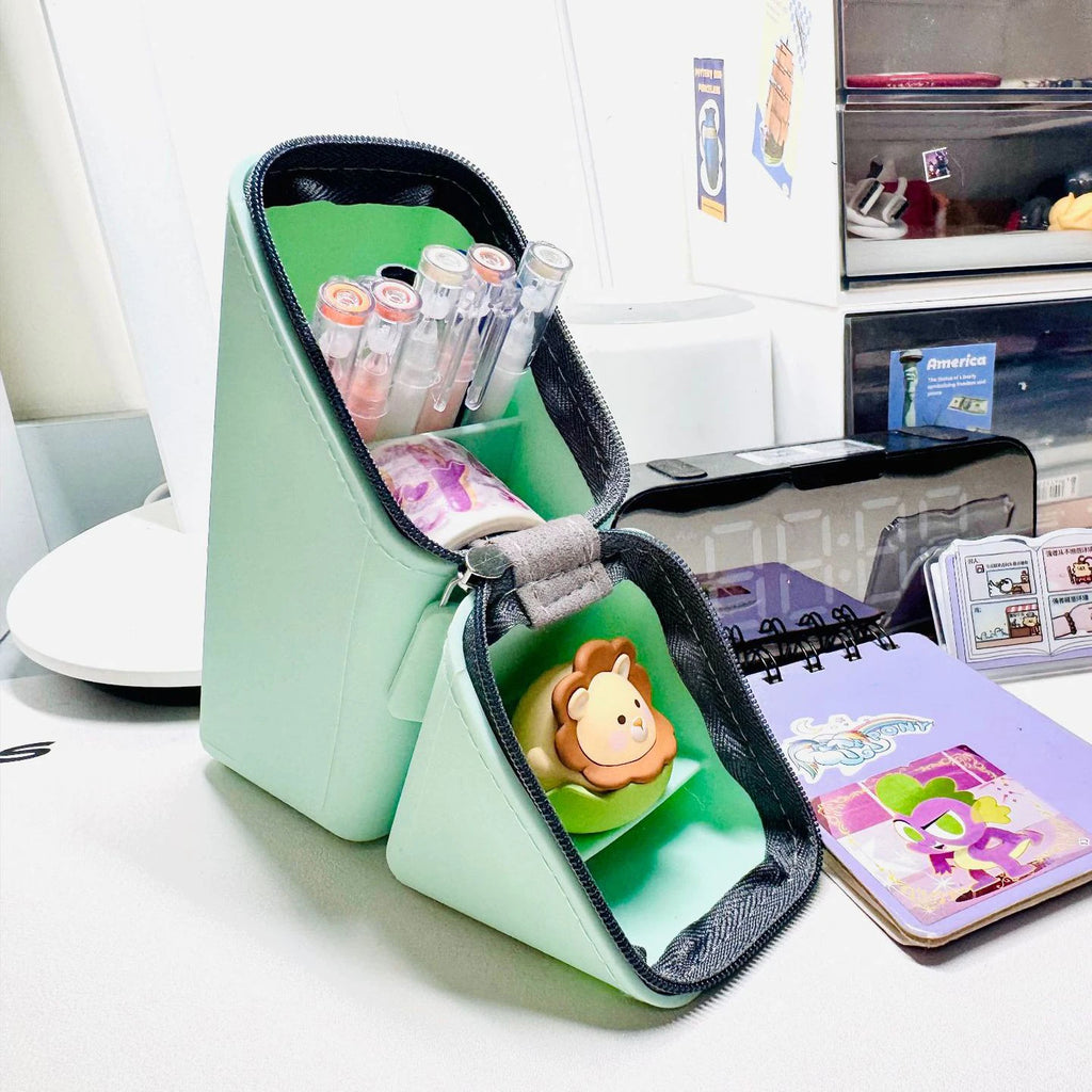 Silicone Pencil Case Large Capacity Gradient Stationery Organizer
