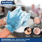 Colourful Exfoliating Bath Gloves Double Sided Spa & Shower Body Scrub