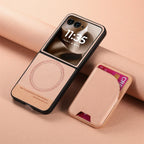 Magnetic Leather Wallet Case for Motorola Razr 60 50 40 Ultra