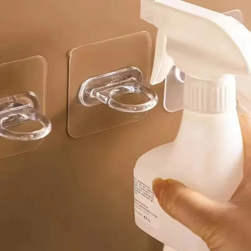10Pcs Wall-Mounted Round Hooks No-Drill Seamless Storage Hooks Main image
