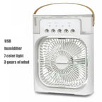 3-in-1 Portable Air Cooler Fan with Humidifier & LED Night Light