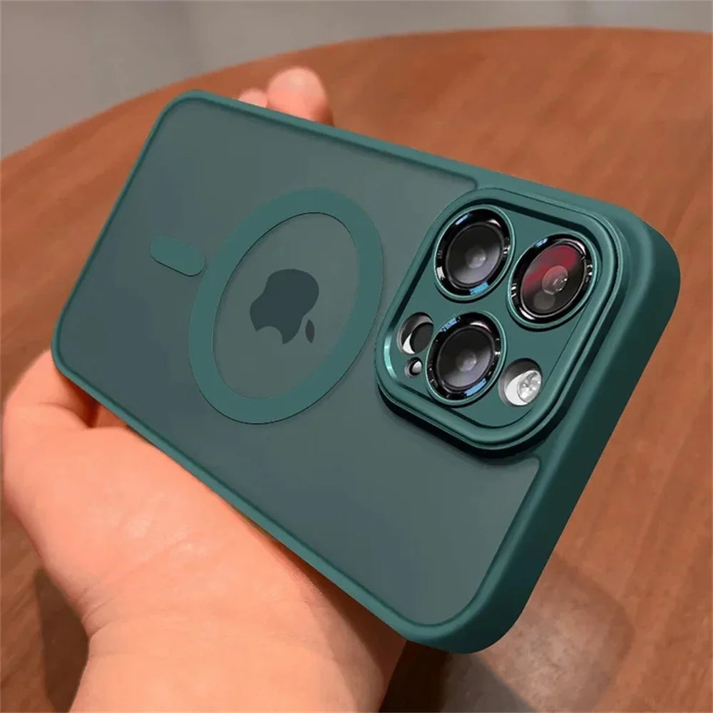 Lens Protection MagSafe Case for iPhone 11 12 13 14 15 16 Pro Max