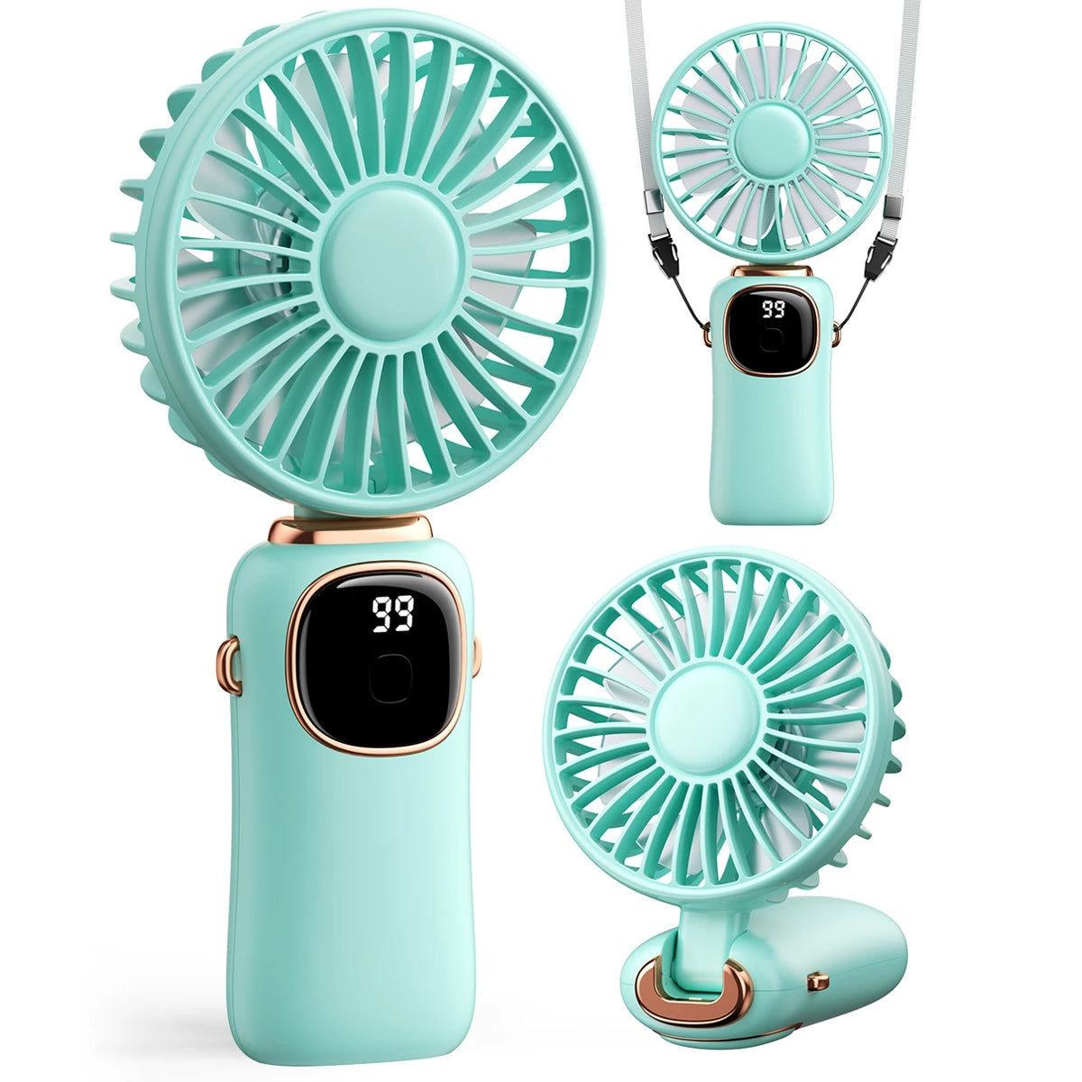 Coldsky 4000mAh Mini Fan UK 5-Speed 3-in-1 Portable Fan