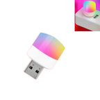LED Night Light Mini Portable Colorful USB Plug Round Book Lamp