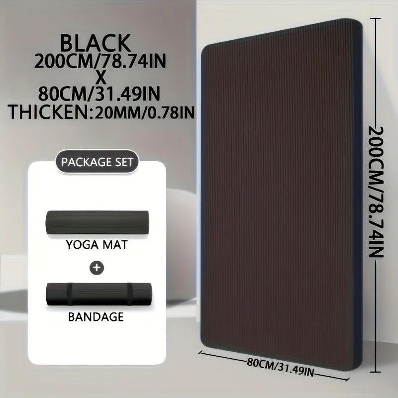 15 20mm Thick NBR Yoga Mat Non Slip Gym Fitness Camping Mat