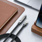 240W/65W Foldable Bracket Data Cable with Braided Cable Fast Charging Cord for iPhone 17