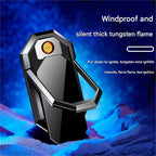 Phone Holder with Lighter - Portable USB Rechargeable Design