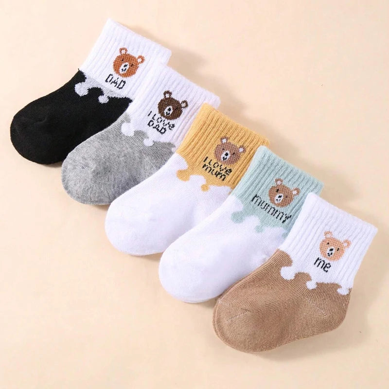 5PCS Baby Ankle Socks Soft Stretch Cotton Socks for Newborns Secondary image