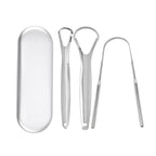 Reusable Stainless Steel Tongue Scraper Fresh Breath Oral Hygiene Tool