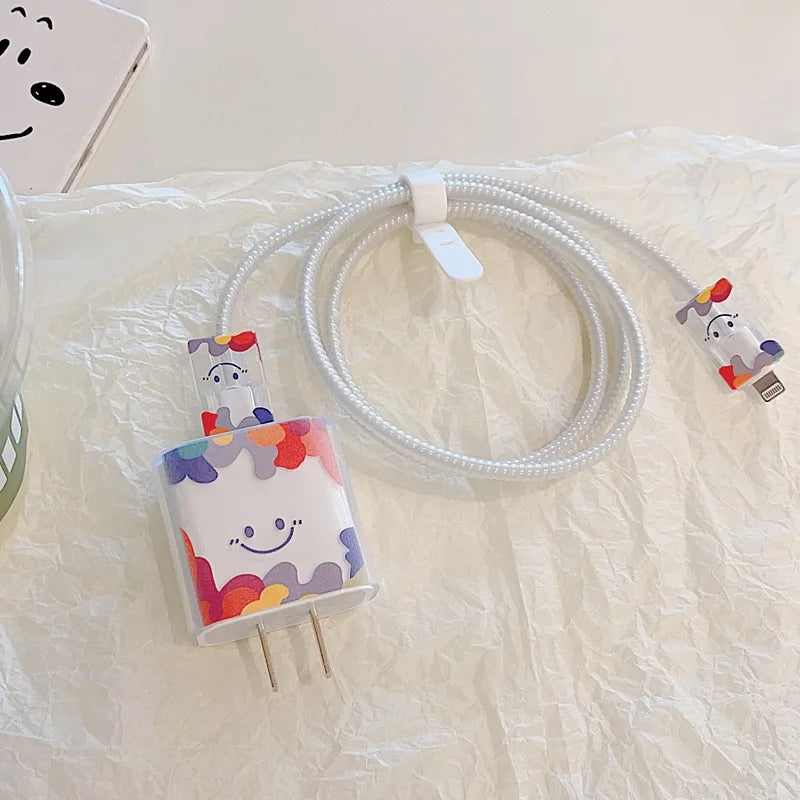 Cartoon Flower iPhone Charger Cover 18W/20W