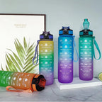 1000ml Motivational Sports Water Bottle with Time Marker