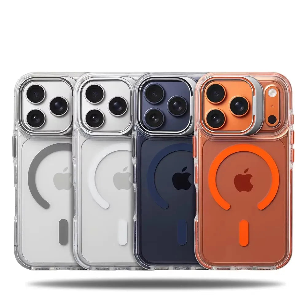 MagSafe Clear Bumper Stand Case for iPhone 12 13 14 15 16 17 Pro Max