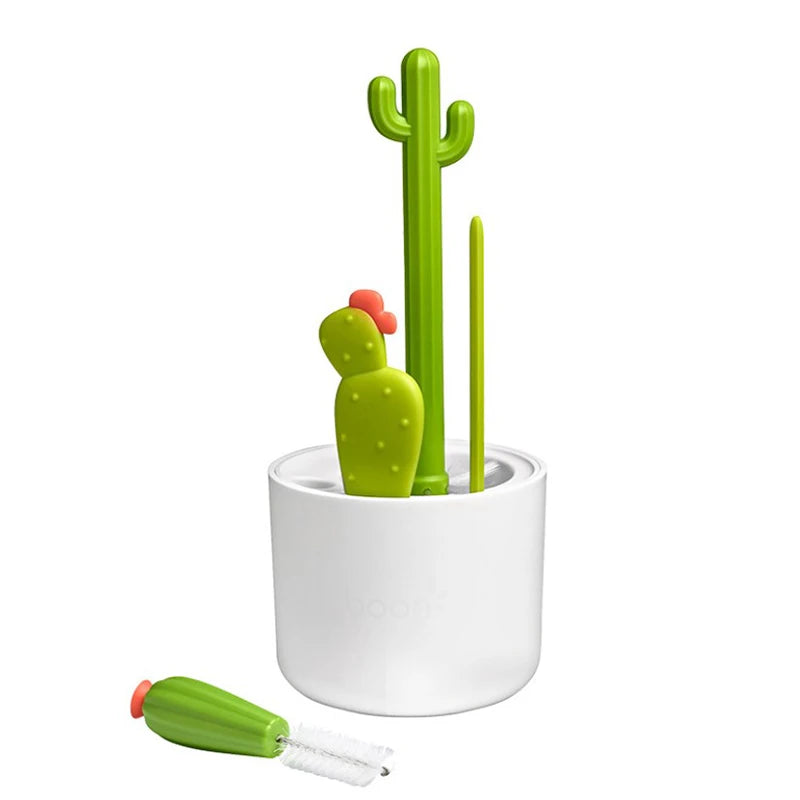 4PCS Baby Bottle Brush Set Cactus Cleaning Kit