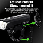 Type-C Rechargeable Bike Light with Digital Display