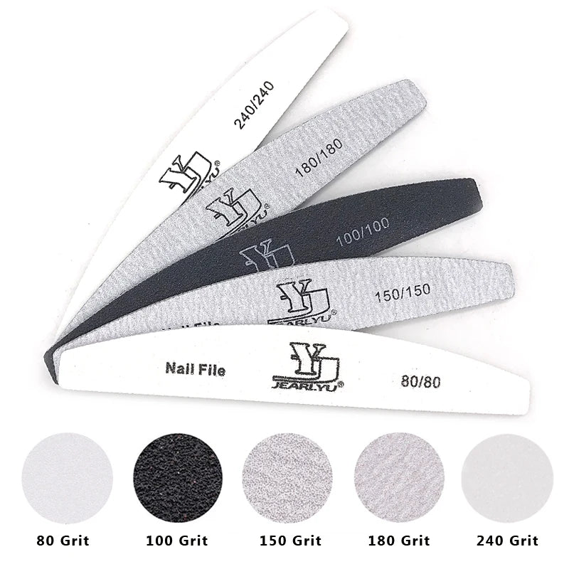 5Pcs Nail File Set Professional Grit Manicure Buffer Kit