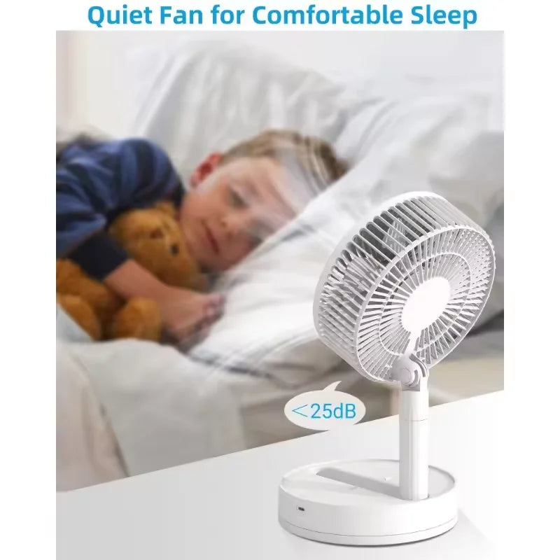 8 Inch Portable Desk Fan UK Oscillating Foldable Cooling Fan