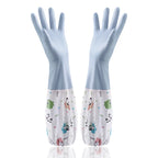 Women's Waterproof Cleaning Gloves Kitchen Rubber Gloves