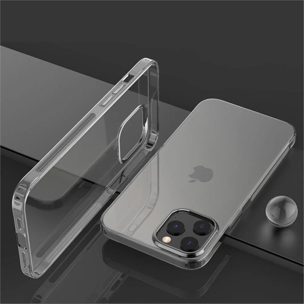 Non-Yellowing Clear Case for iPhone 11 12 13 14 15 16 Pro Max