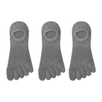 Men’s Toe Socks Breathable Anti Sweat Casual Finger Socks 3 Pairs