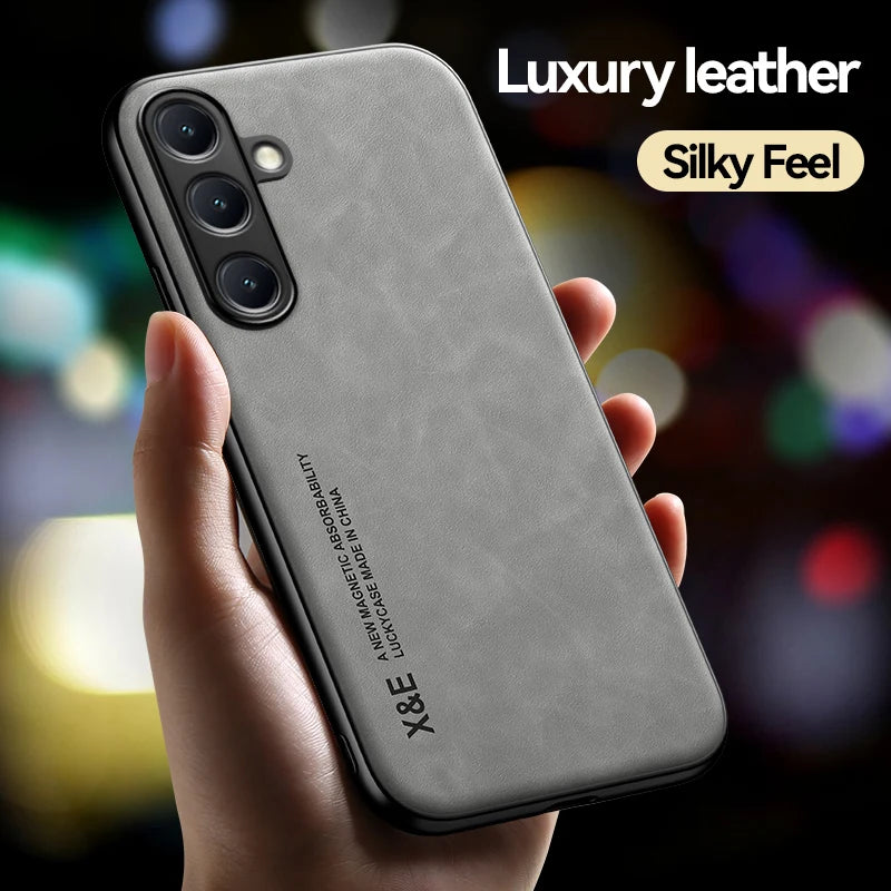 Luxury Leather Slim Case for Samsung Galaxy S21 S22 S23 S24 S25 S26