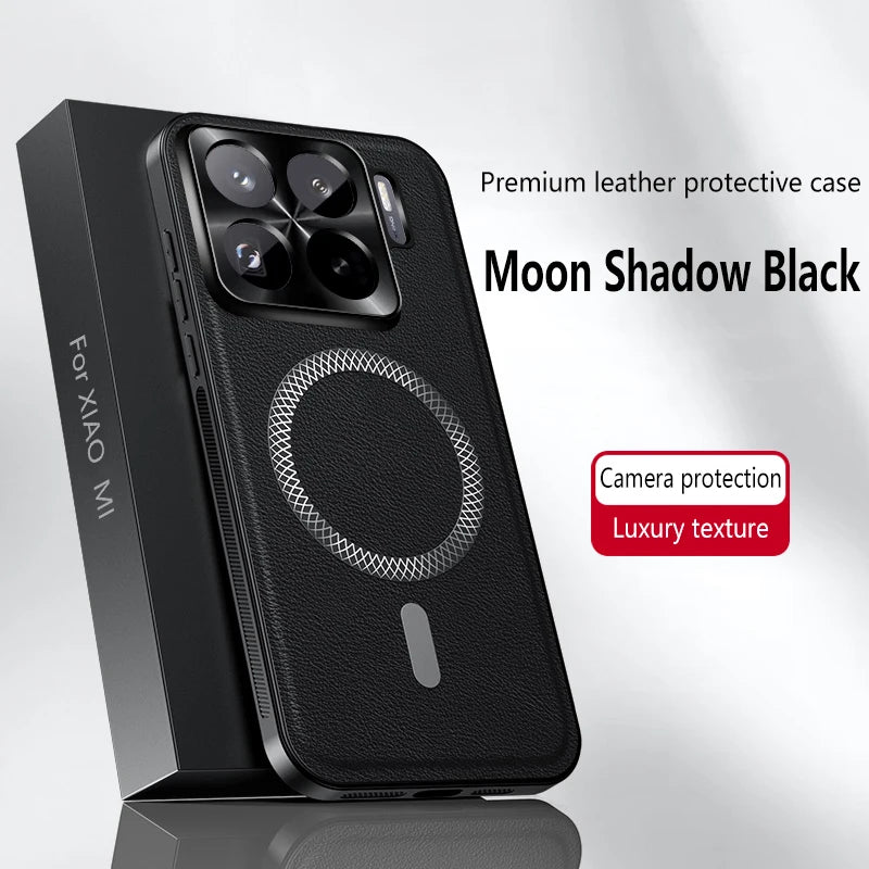 MagSafe Shockproof Leather Case for Xiaomi 13T 14T 15T 17T Pro Cover