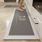 VIKAMA Kitchen Floor Mat Cartoon Dirt Resistant Non-Slip Velvet Carpet