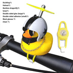 Cartoon Yellow Duck Bike Bell LED Helmet Duck Bicycle Accessory