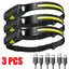 USB Rechargeable LED Sensor Headlamp XPE+COB Light