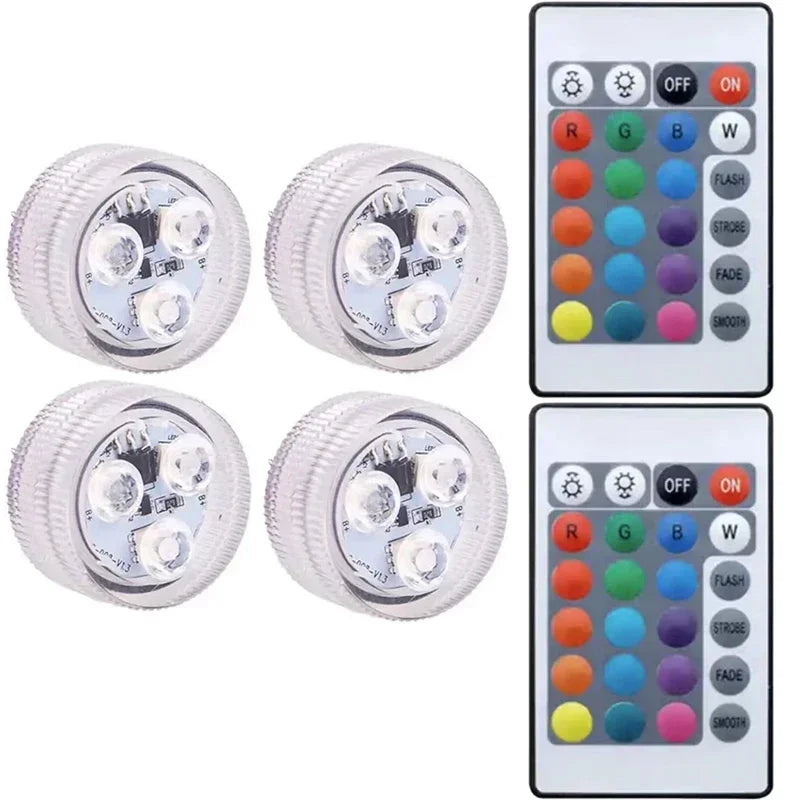 Submersible LED Pool Lights Waterproof RGB with Remote