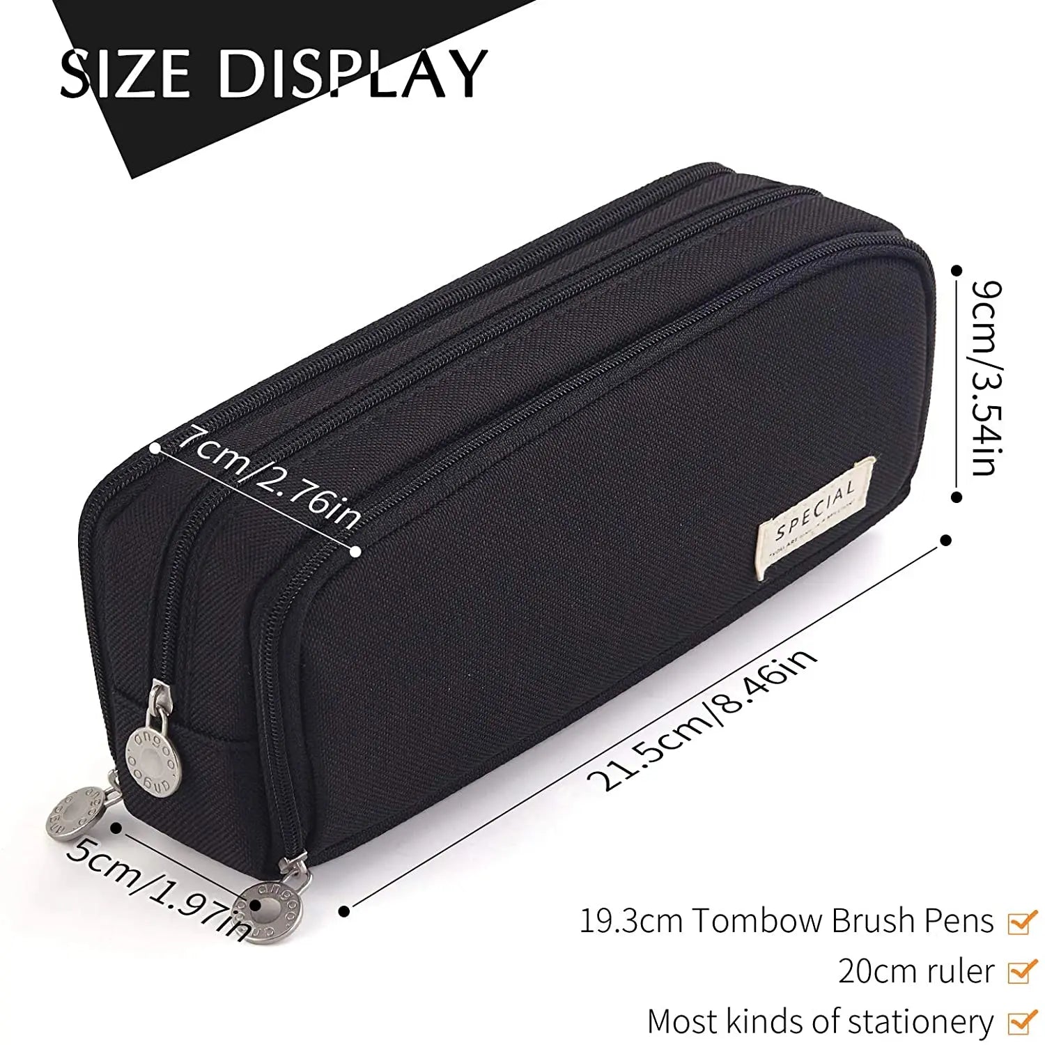 Large Capacity Pencil Case Aesthetic Pen Bag Stationery Organizer