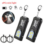 Mini COB LED Keychain Flashlight USB-C Rechargeable