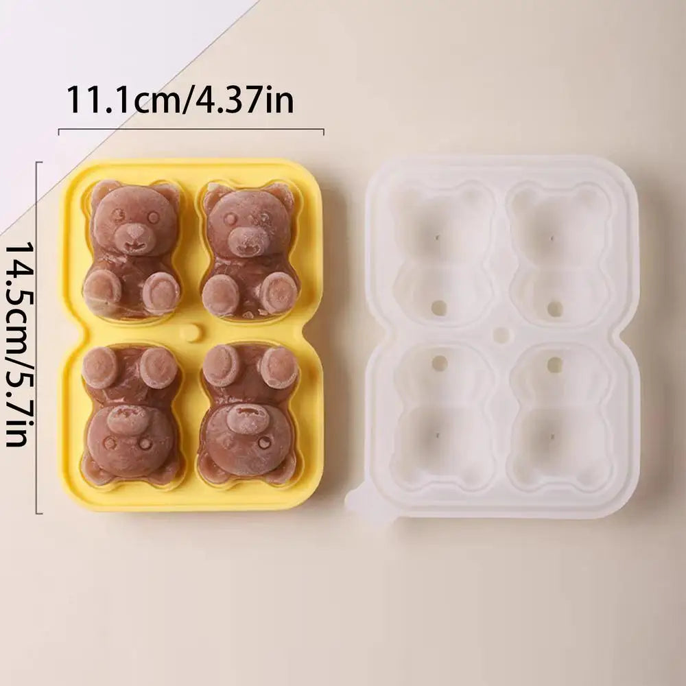 Bear Ice Cube Mold UK Silicone Food Grade Ice Tray & Freezer Molds