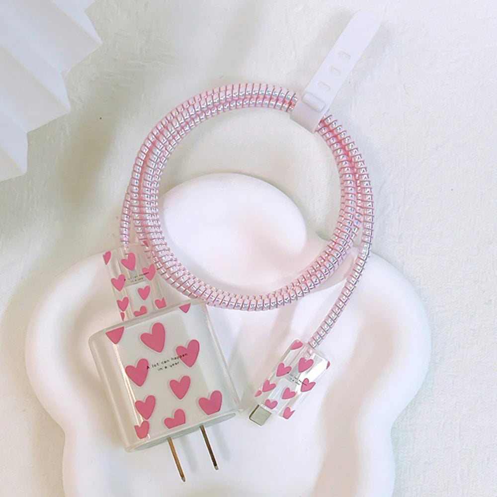 3D Pink Flower iPhone Charger Cover 18W/20W