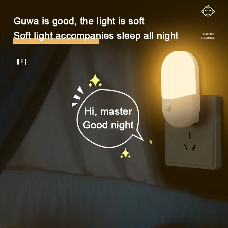 LED Mini Night Light Plug-In Bedside Sleep Lamp