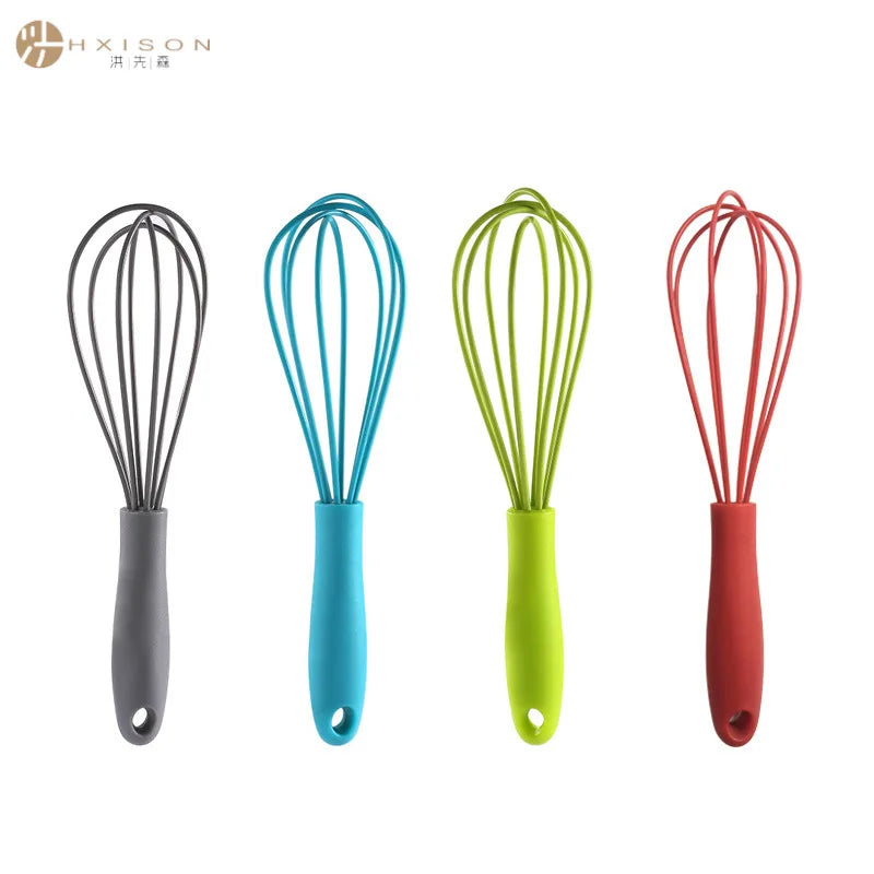 6 Inch Silicone Egg Beater Mini Manual Whisk for Baking & Cream Mixing
