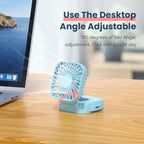Handheld Mini Fan with Mirror UK 500mAh USB Rechargeable Fan