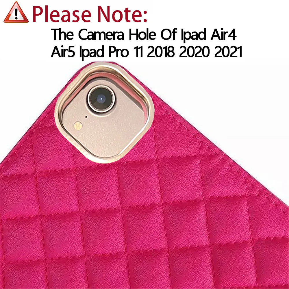 Lambskin Smart Stand Case For iPad 10th 9th Air 5 4 Pro 11 A16