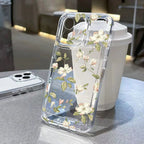 Transparent Floral Case for iPhone 11 12 13 14 15 16 Pro Max