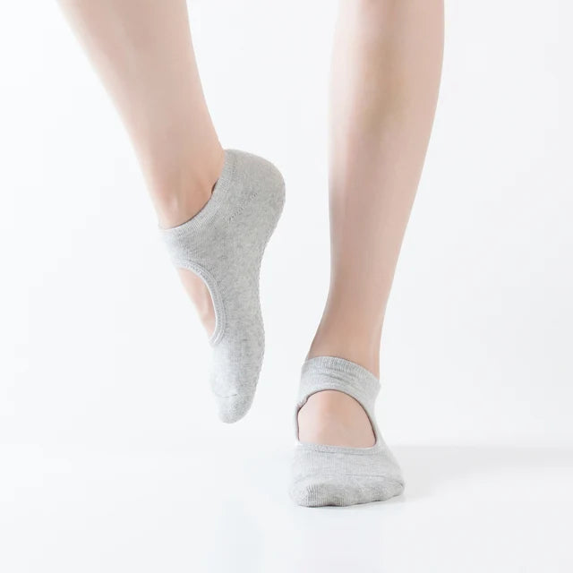 Women Non Slip Yoga Grip Socks Pilates Ballet Dance Cotton Sport
