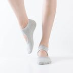 Women Non Slip Yoga Grip Socks Pilates Ballet Dance Cotton Sport