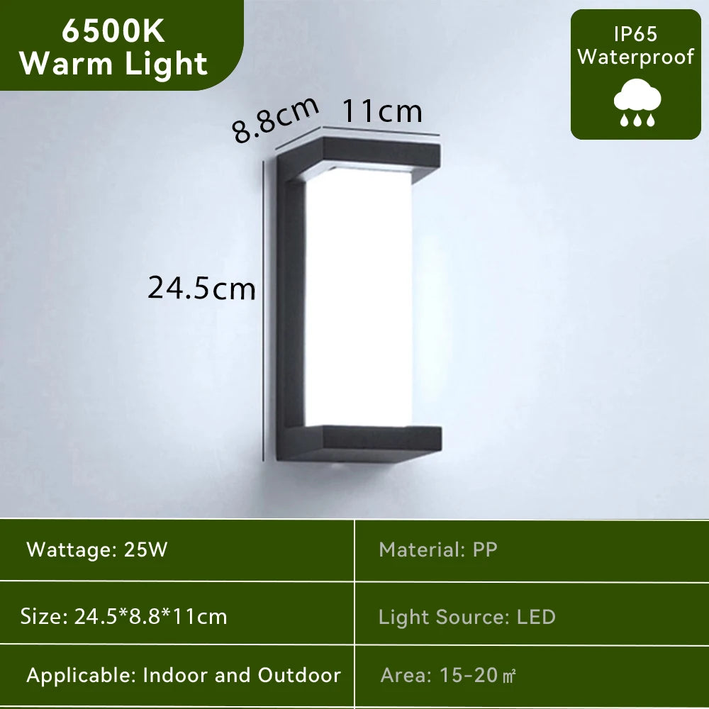 Waterproof LED Wall Light for Porch, Garden & Outdoor Pathways